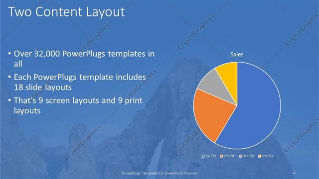 Two Content presentation slide layout