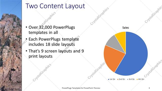 Two Content presentation slide layout