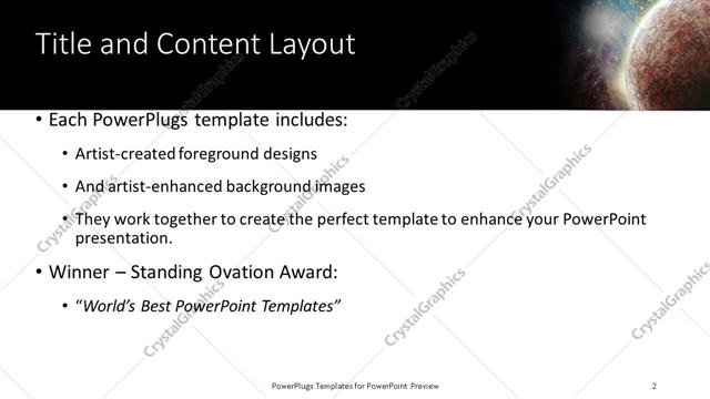 Title and Content presentation slide layout