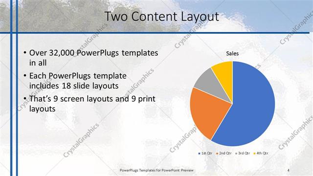 Two Content presentation slide layout