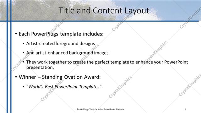 Title and Content presentation slide layout