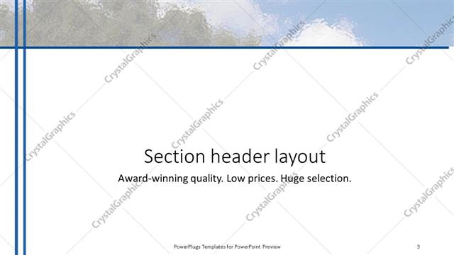 Section Header presentation slide layout