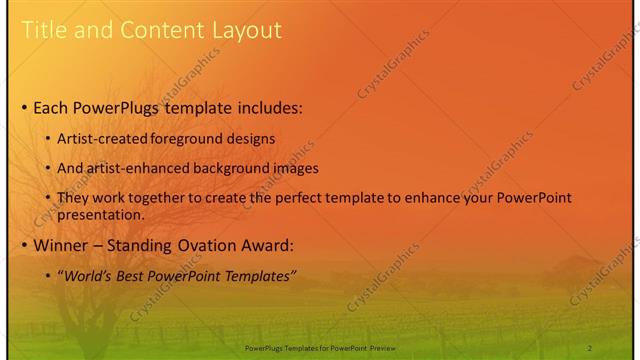 Title and Content presentation slide layout