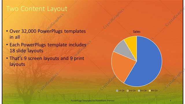 Two Content presentation slide layout