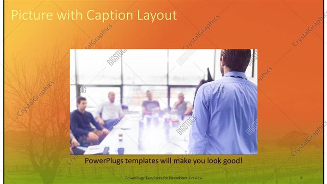 Picture with Caption presentation slide layout