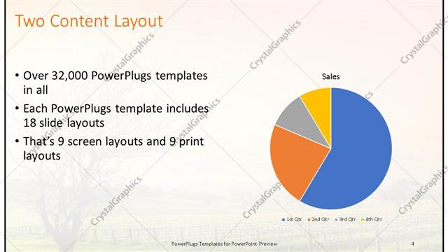 Two Content presentation slide layout