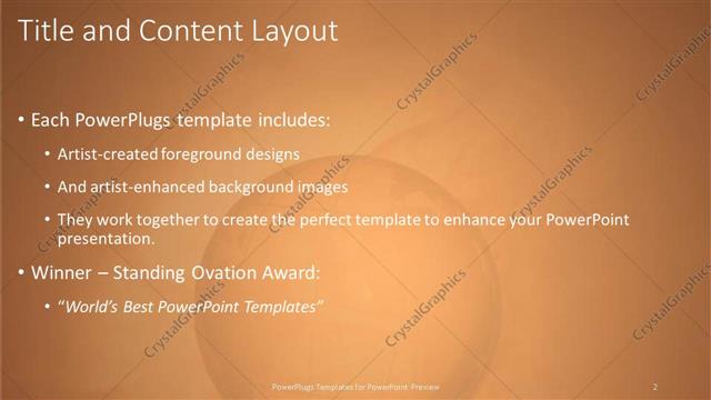 Title and Content presentation slide layout
