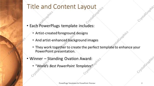 Title and Content presentation slide layout