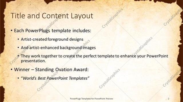 Title and Content presentation slide layout