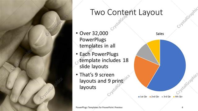 Two Content presentation slide layout