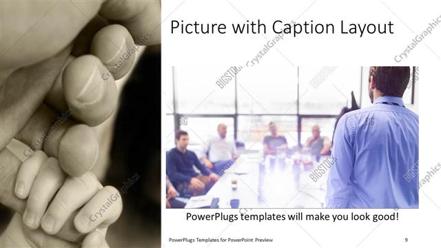 Picture with Caption presentation slide layout