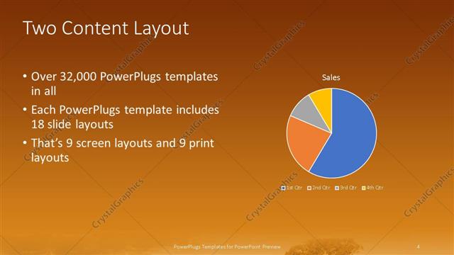 Two Content presentation slide layout