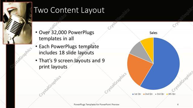 Two Content presentation slide layout