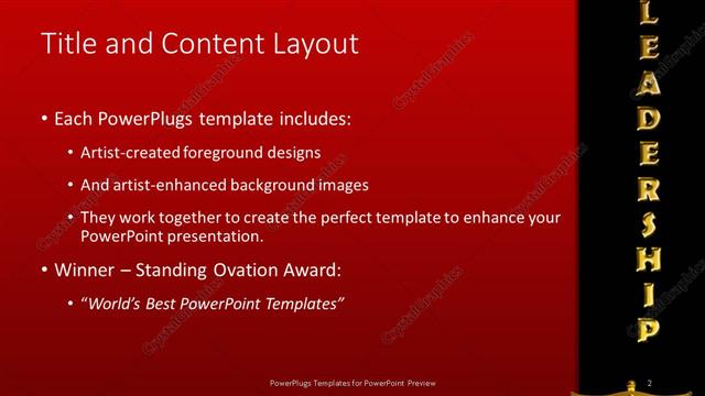 Title and Content presentation slide layout