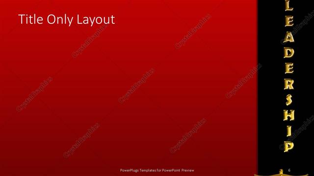 Title Only presentation slide layout