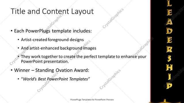 Title and Content presentation slide layout