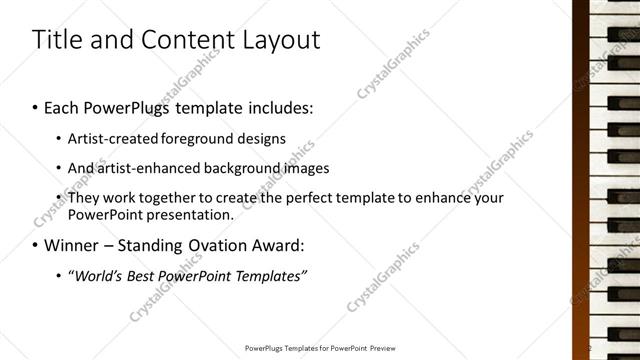 Title and Content presentation slide layout