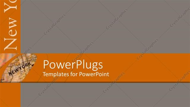  Presentation with city map - Vintage map with location icon on NEW YORK city