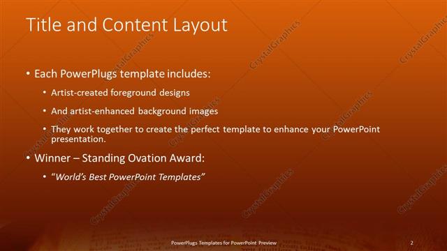 Title and Content presentation slide layout