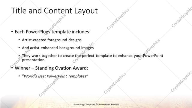 Title and Content presentation slide layout
