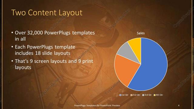 Two Content presentation slide layout