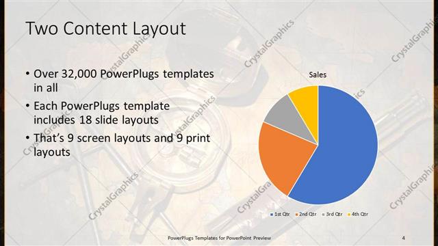 Two Content presentation slide layout