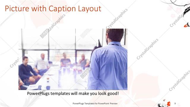 Picture with Caption presentation slide layout