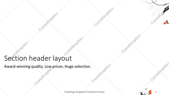 Section Header presentation slide layout