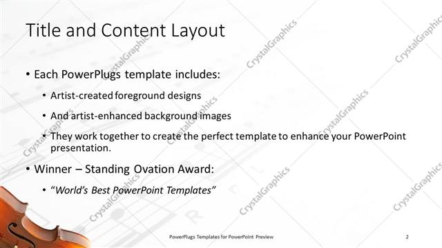 Title and Content presentation slide layout