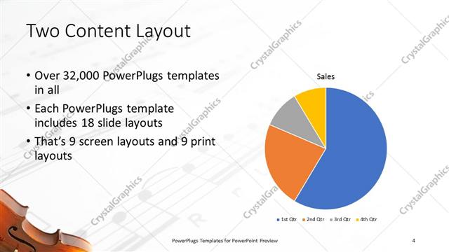 Two Content presentation slide layout