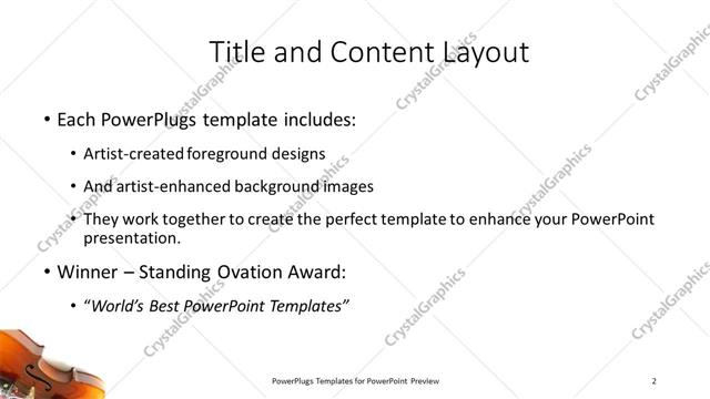 Title and Content presentation slide layout