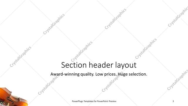 Section Header presentation slide layout