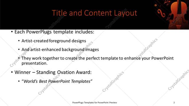 Title and Content presentation slide layout