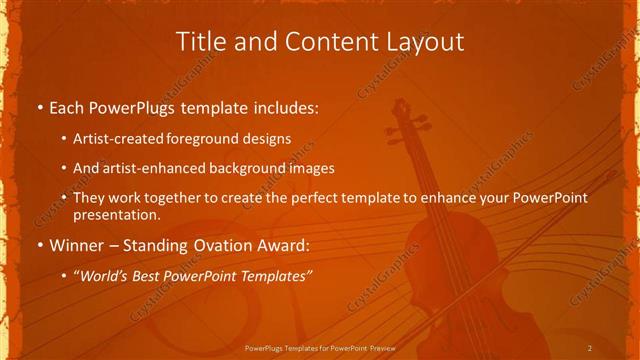 Title and Content presentation slide layout