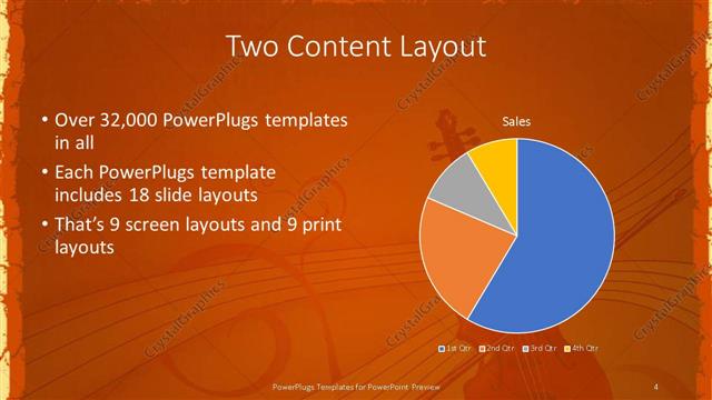 Two Content presentation slide layout