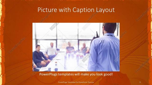 Picture with Caption presentation slide layout