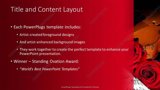 Title and Content presentation slide layout