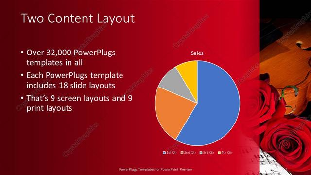 Two Content presentation slide layout
