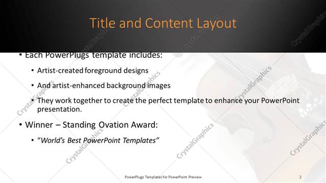 Title and Content presentation slide layout