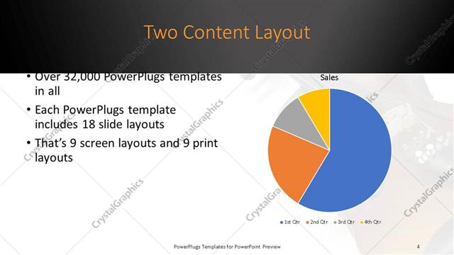 Two Content presentation slide layout