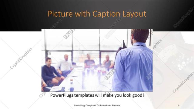 Picture with Caption presentation slide layout