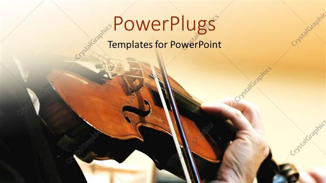  Presentation with symphony - Violinist playing symphony with brown color