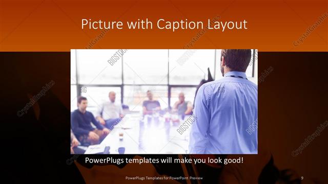 Picture with Caption presentation slide layout