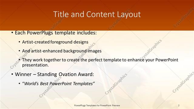 Title and Content presentation slide layout