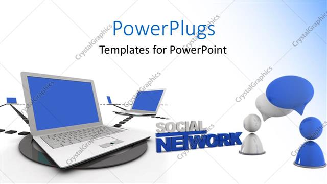  Presentation with social - A number of figures with a number of laptops