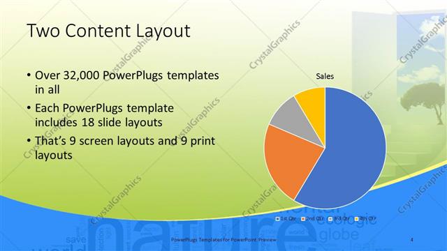 Two Content presentation slide layout