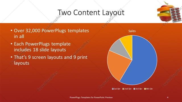 Two Content presentation slide layout