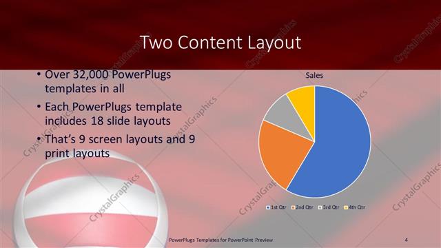 Two Content presentation slide layout