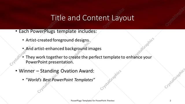 Title and Content presentation slide layout