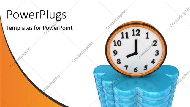  Presentation with cloud computing - Wall clock sitting on large cloud computing symbol